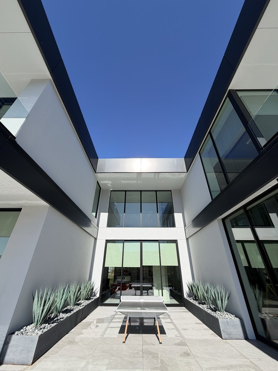 Modern Las Vegas home after a soft wash and window cleaning