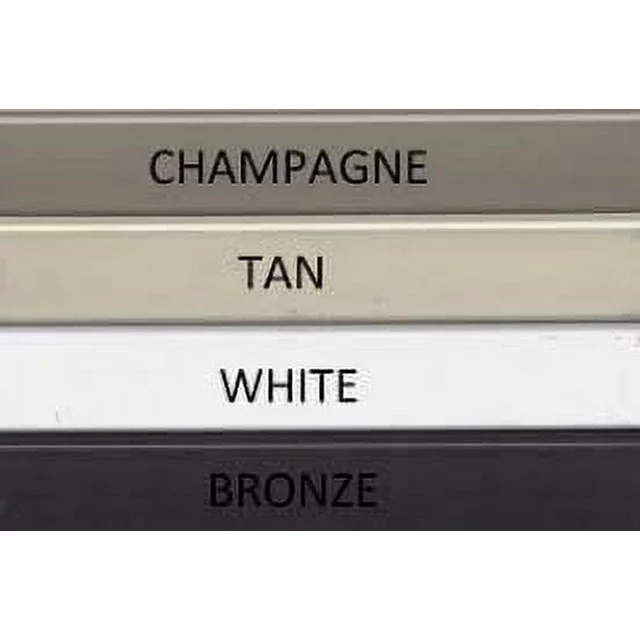 Solar screen aluminum frame color options available for Las Vegas homes including white, bronze, tan, and black to match existing window trim